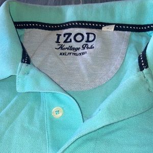 Cyan blue Izod polo shirt XXL